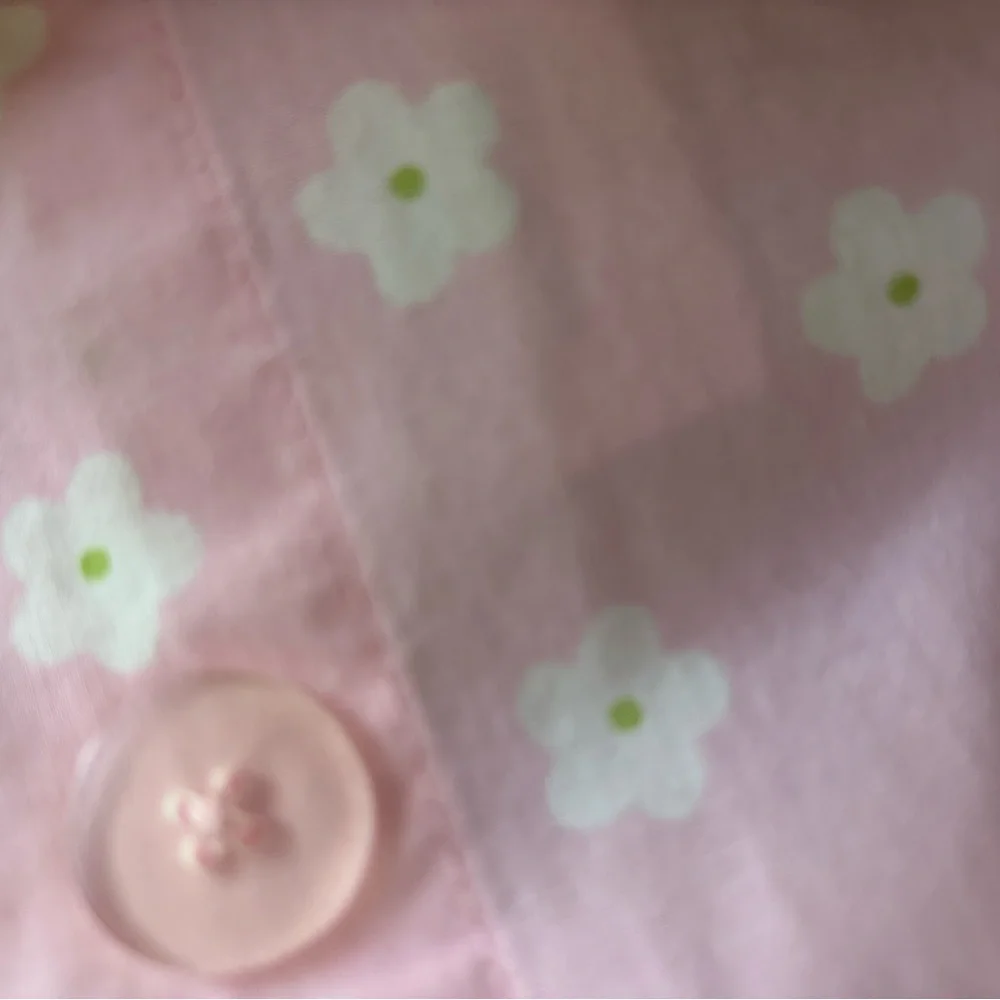 NWOT Pottery Barn Kids duvet pink floral dot cotton duvet cover Twin